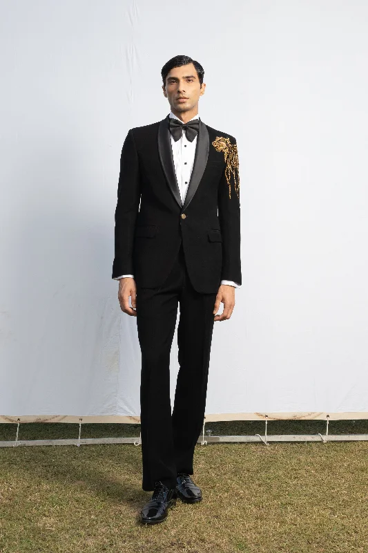 Men's Suits for LayeringWild Feline Noir Tuxedo.