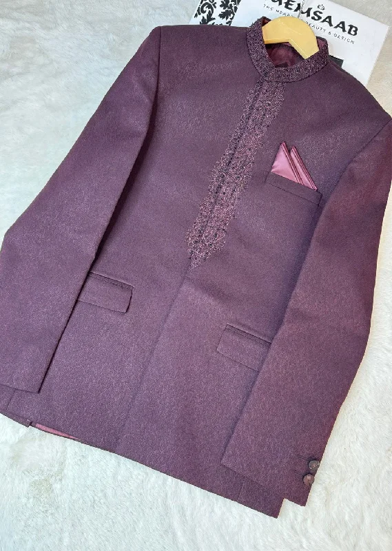 Men's Suits with Breathable FabricsPC-429 Mens Premium Wine Prince Coat