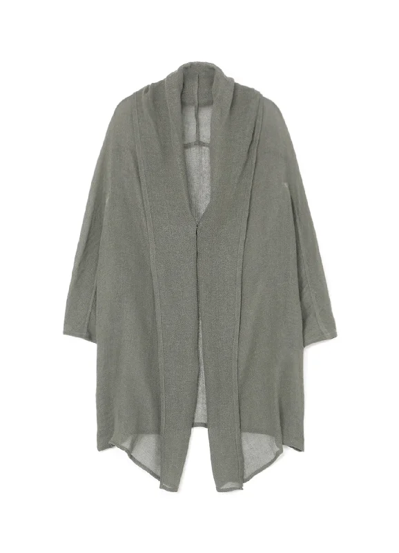 Warm Men's Wool-Blend SuitsLENO CLOTH SHAWL COLLAR LONG CARDIGAN