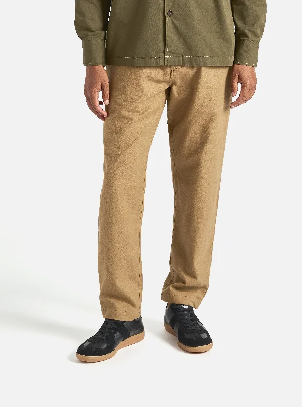 Men's Suits with Stretch FabricsUniversal Works Military Chino in Sand Brushed Moleskin