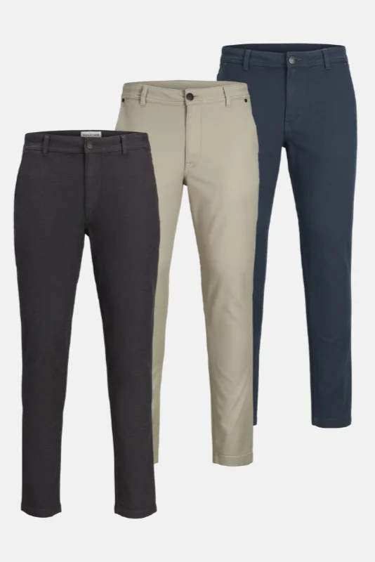 Men's Suits with Athletic FitsPerformance Structure Trousers - Package Deal (3 pcs.)