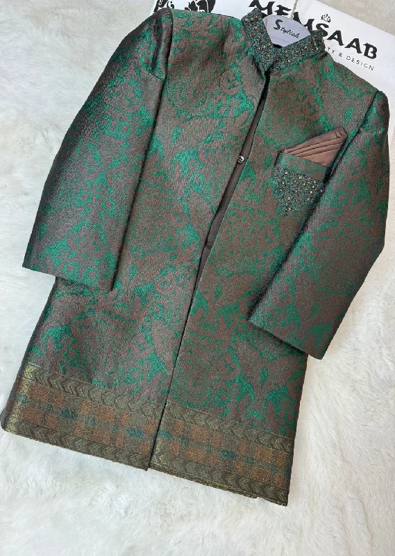 Men's Suits with Velvet FabricsKS-1100 Boys Premium Salwar Kameez Prince Coat Set