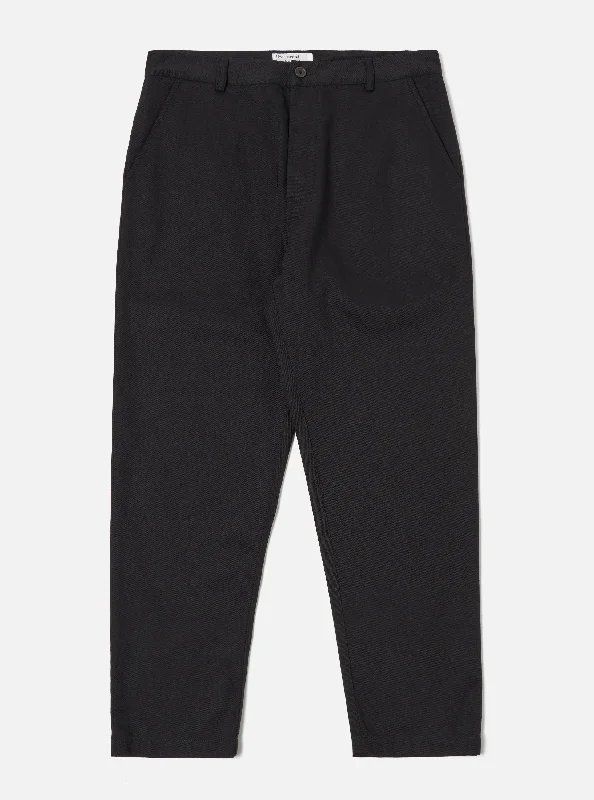 Durable Men's Wool SuitsUniversal Works Military Chino in Black Works Twill