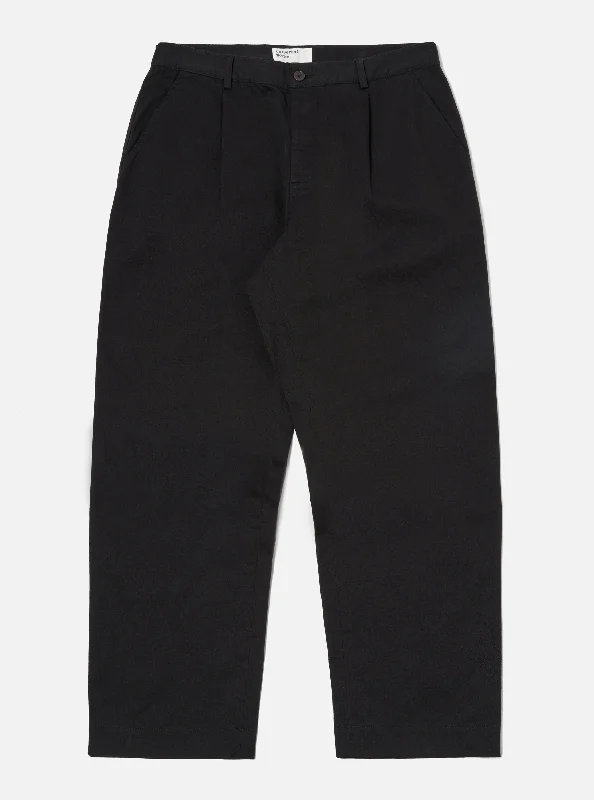 Men's Suits with Velvet FabricsUniversal Works Duke Pant in Black Twill