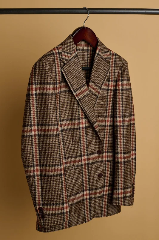 Men's Suits with Single VentsExploded Plaid Jacket