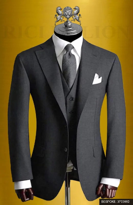 Men's Suits with Hidden PocketsBarium Three Piece Suit