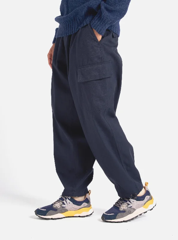 Men's Suits with Mother-of-Pearl ButtonsUniversal Works Loose Cargo Pant in Navy Winter Twill