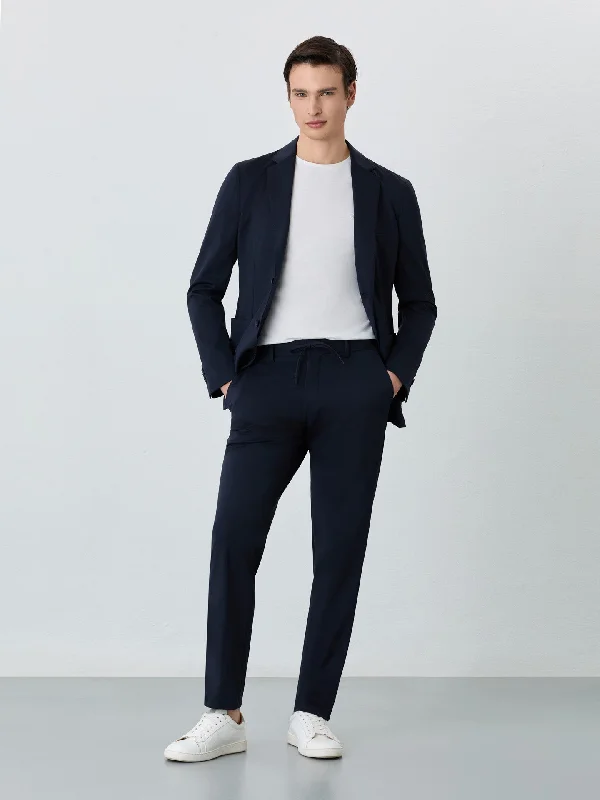 Men's Suits with Reinforced StitchingJersey Suit Trousers With Coin Pocket In Stretch Blend