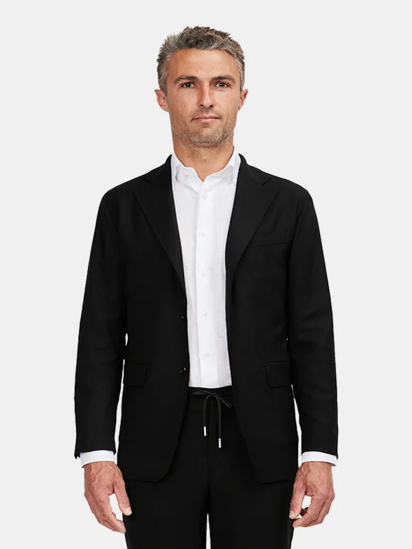 Men's Suits for Skinny MenBlack Hopsack Slack Suit