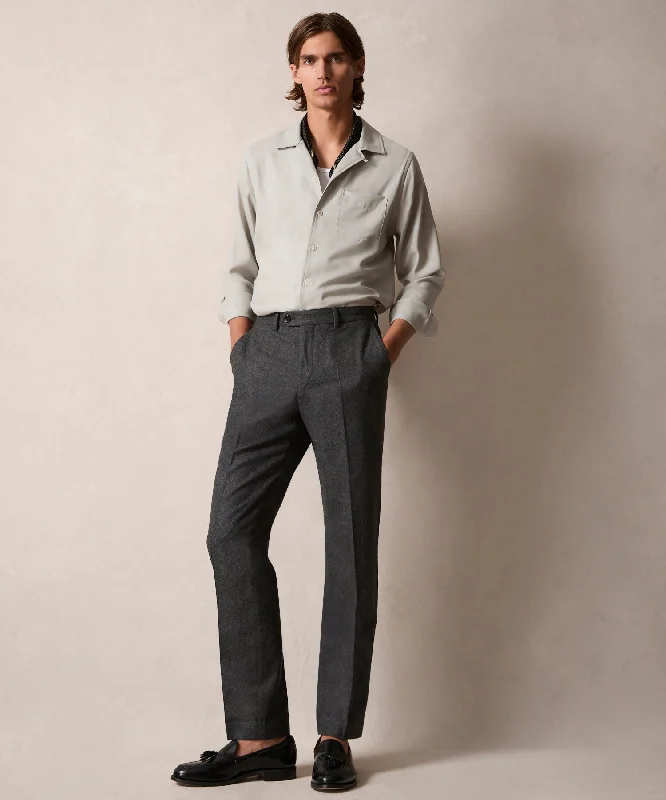 Men's Suits for Everyday WearItalian Flannel Sutton Trouser in Charcoal