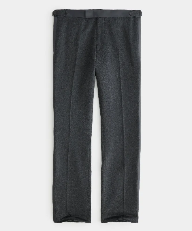 Functional Men's Travel SuitsCashmere Tuxedo Trouser in Grey