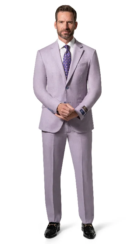 Men's Suits with Cuffed Trouser LegsBerragamo Elegant - Faille Wool Slim Suit 10005.043.97