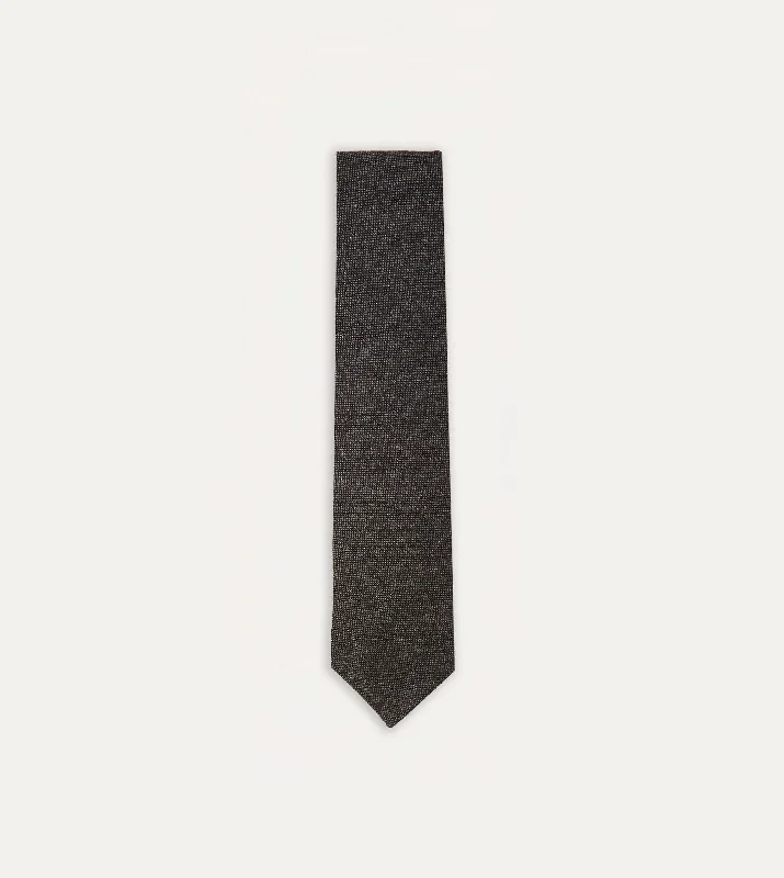 Men's Suits for Job InterviewsBlack Pure Cashmere Solid Hand Rolled Tie