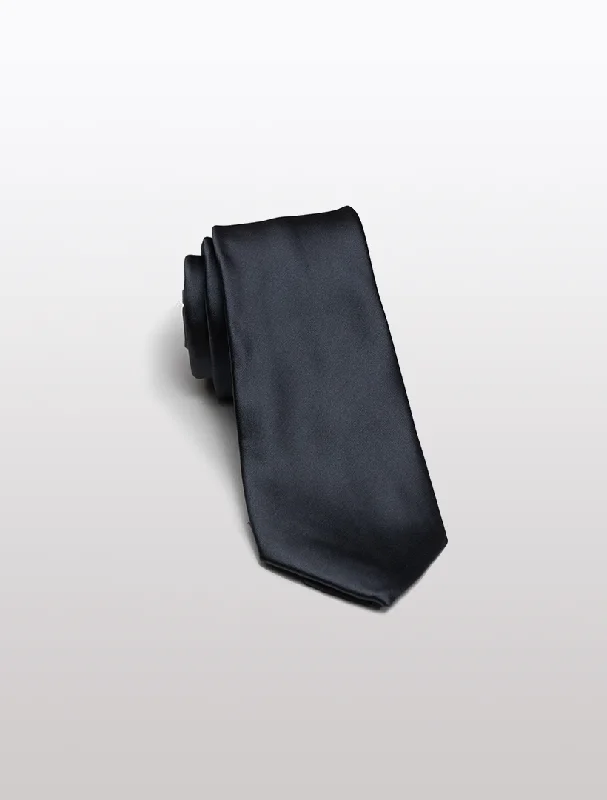 Men's Suits with Half-Canvas ConstructionsDark Grey Men's Microfiber Tie