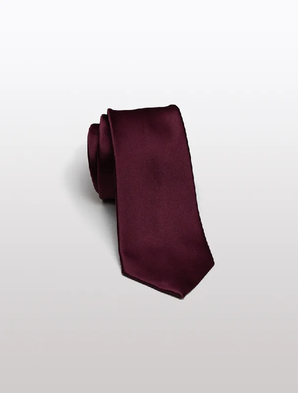 Men's Suits with SuspendersBurgundy Men's Microfiber Tie