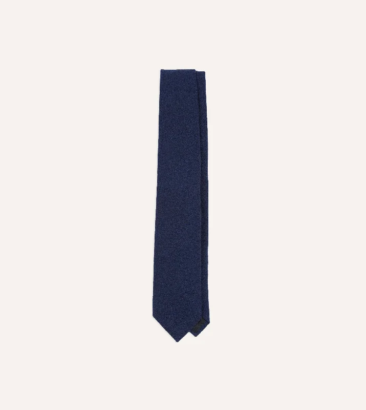 Men's Suits with Cuffed Trouser LegsIndigo Pure Cashmere Solid Tipped Tie