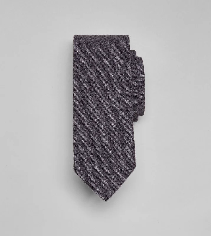 Men's Suits with Flat-Front TrousersGrey Pure Cashmere Solid Tipped Tie