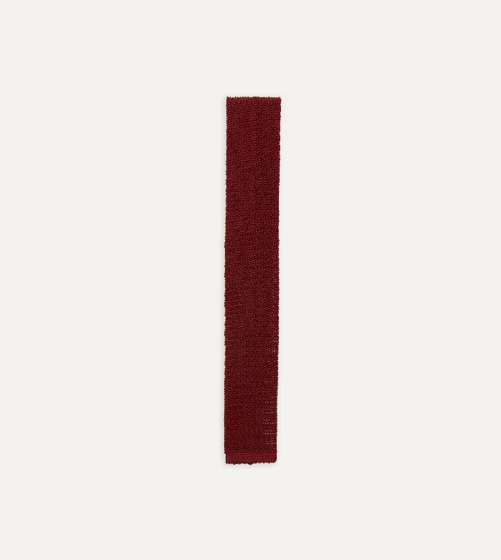 Men's Suits for Legal ProfessionsLight Wine Knitted Silk Solid Colour Tie