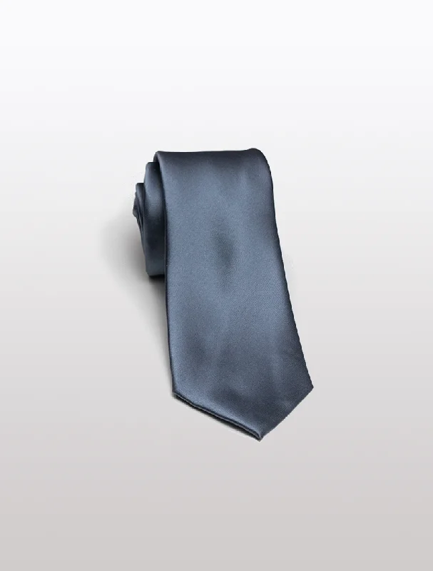 Men's Suits with Full-Canvas ConstructionsMedium Grey Men's Microfiber Tie