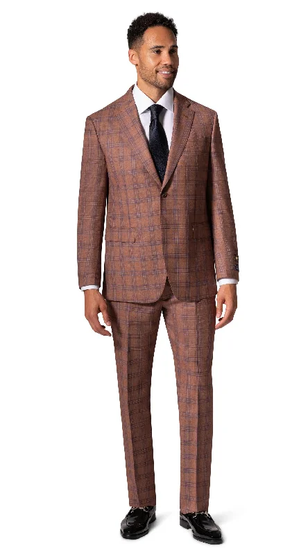 Men's Suits with Athletic FitsBerragamo Elegant - Faille Wool 10005.4098 S/B Big & Tall Suit