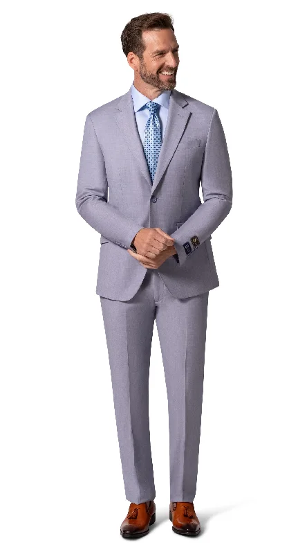 Men's Suits with Breathable FabricsBerragamo Elegant - Faille Wool Slim Suit 10005.043.96