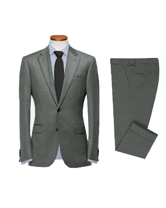 Versatile Men's Black Tie SuitsDugdale New Fine Worsted Tropical Wool Suit- Grey