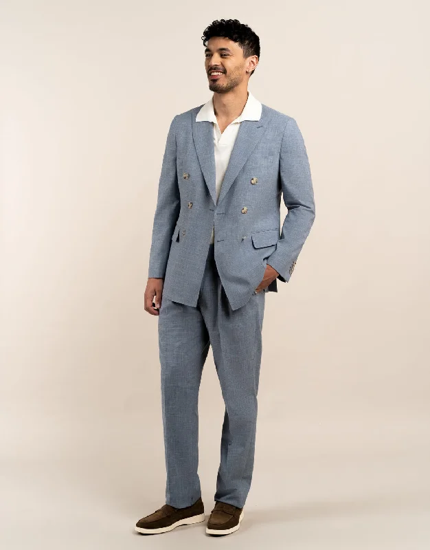 Men's Suits for Tall MenWhetu Light Blue Houndstooth Suit