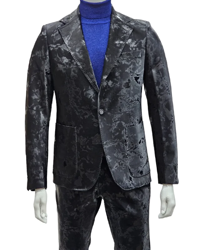 Men's Suits with Wool-Blend FabricsGT1N-0075 BLACK