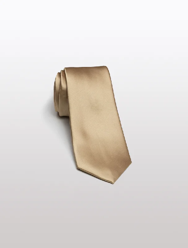 Men's Suits for Tall MenChampagne Men's Microfiber Tie