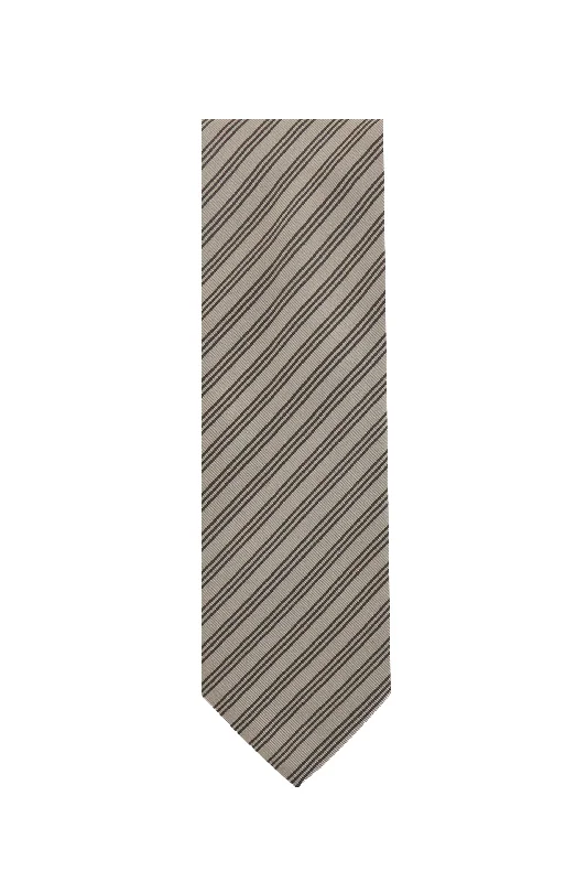 Men's Suits with Fusion ConstructionsCesare Attolini Beige Tie