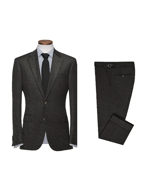 Men's Suits with Fusion ConstructionsDugdale Olive Grey Wool Flannel Suit