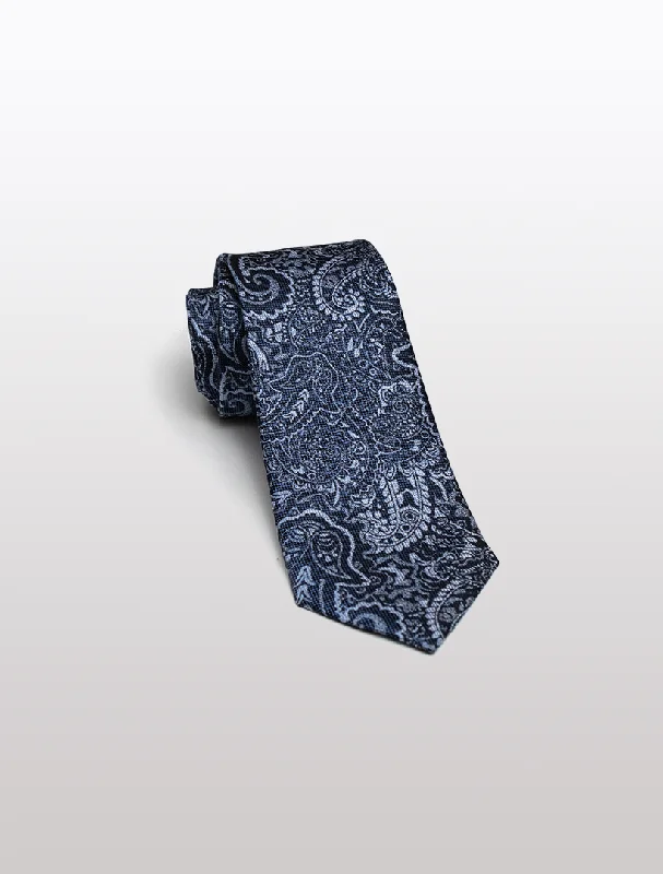 Men's Suits with Shawl LapelsMen's Navy Paisley Patterned 100% Silk Tie