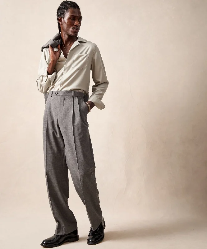 Unique Men's Made-to-Measure SuitsItalian Tropical Wool Wythe Trouser in Grey