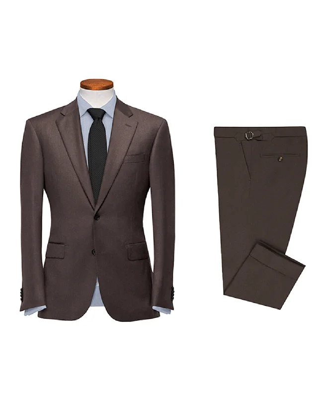 Trendy Men's Patterned SuitsReda: Brown Flannel Suit