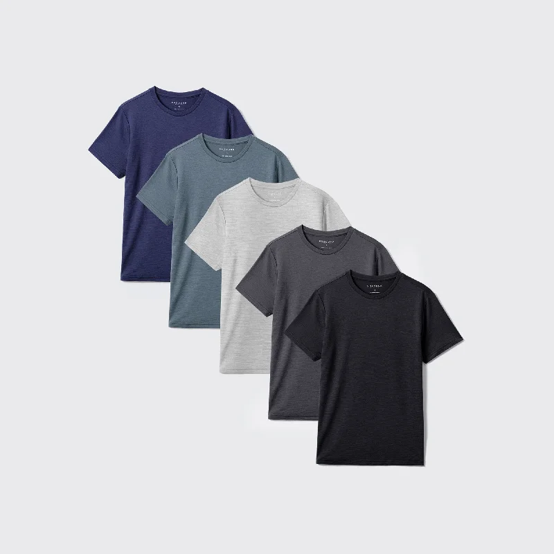 Men's Shirts with Embellished HemlinesMen's 5 Pack // Merino T-Shirts