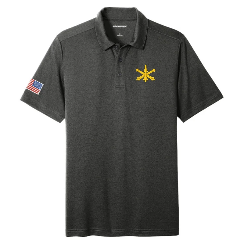 Men's Shirts with Appliquéd SleevesAir Defense Artillery Performance Polo Shirt