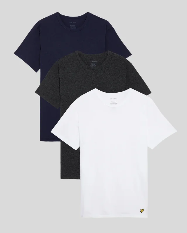 Men's Shirts with Ruffled HemlinesBasic 3 Pack T-Shirt