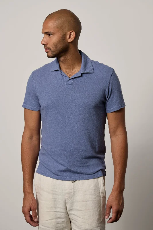 Men's Shirts with Belt AttachmentsBECK LINEN BLEND POLO