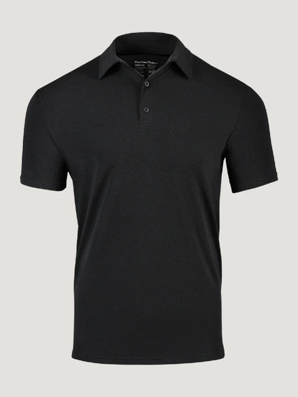 Comfortable Men's Polo ShirtsBlack Performance Polo