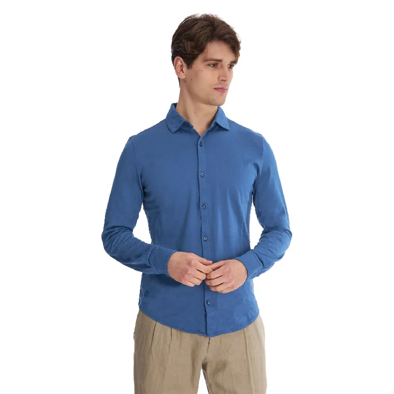 Men's Shirts with Lace-Up HemlinesBLUETTE POLO SHIRT