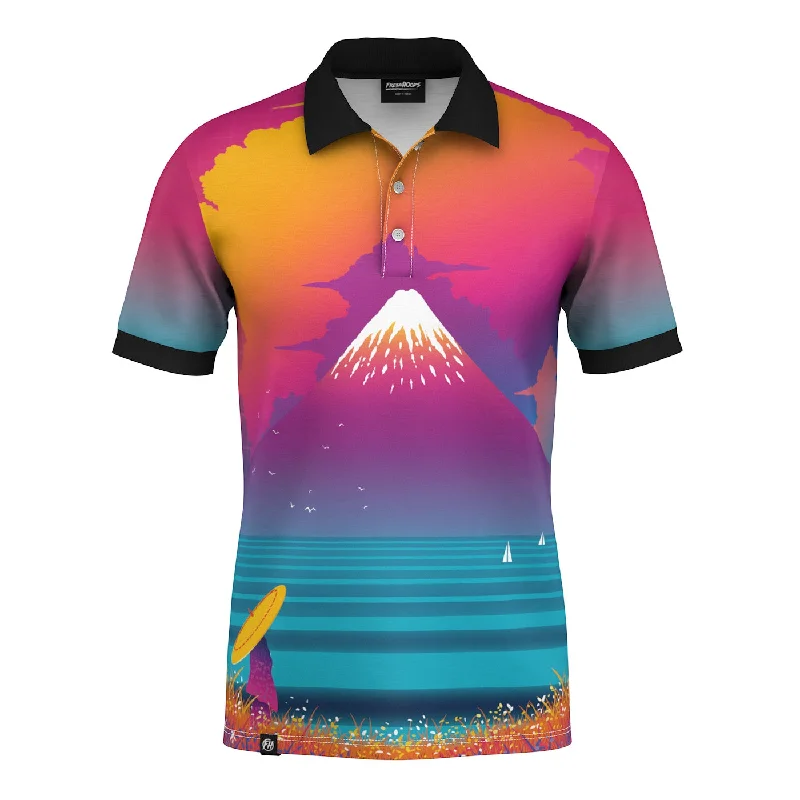 Men's Shirts with Animal PrintsCyber Fuji Polo Shirt