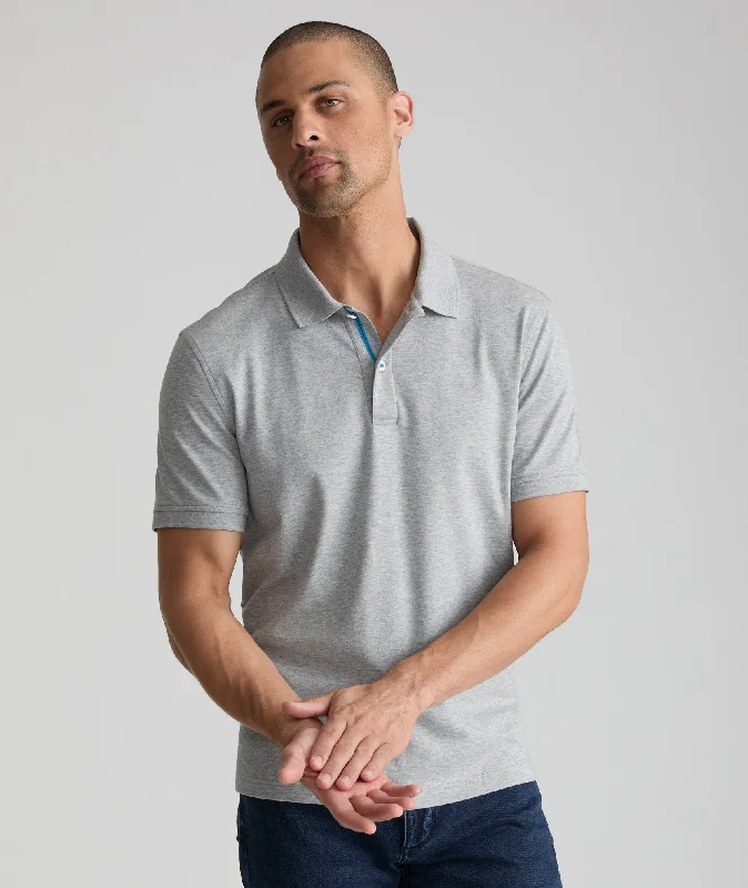 Men's Shirts with Elastic WaistbandsWrinkle-Free Damaschino Polo