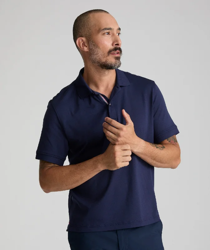 Men's Shirts with Hidden ButtonsWrinkle-Free Damaschino Polo