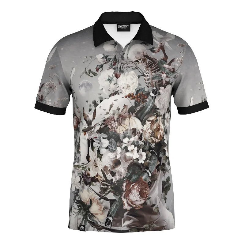 Men's Shirts for FishingFloral Space Polo Shirt