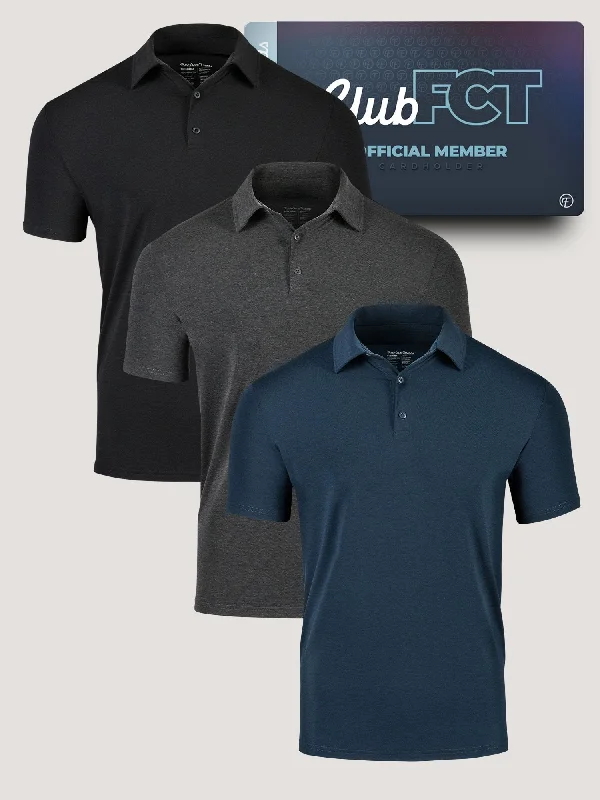 Men's Shirts with Patch PocketsFoundation Performance Polo Member 3-pack