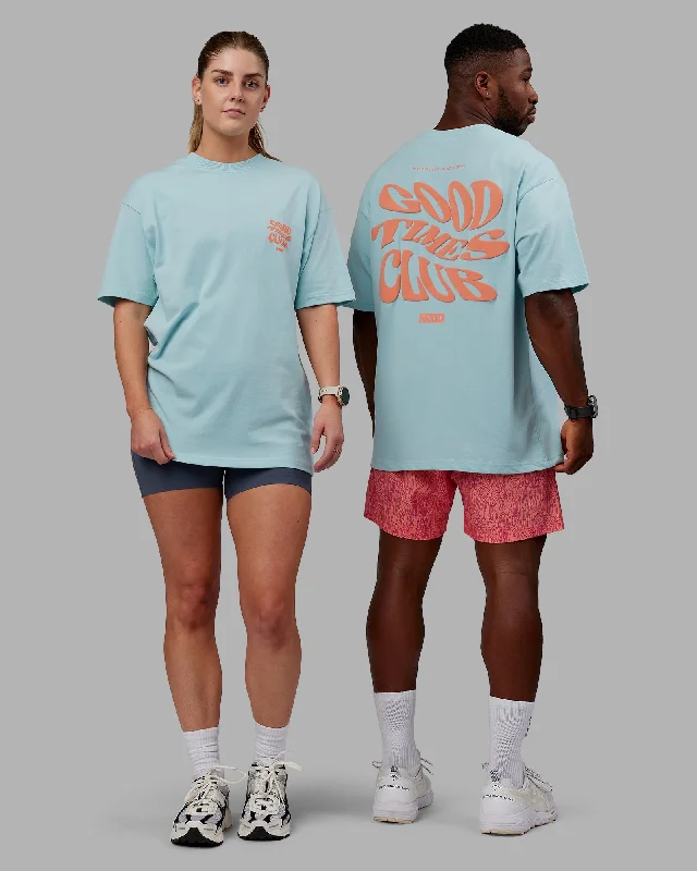 Men's Shirts with Zippered PocketsUnisex Good Times Heavyweight Tee Oversize - Columbia-Mellow Peach