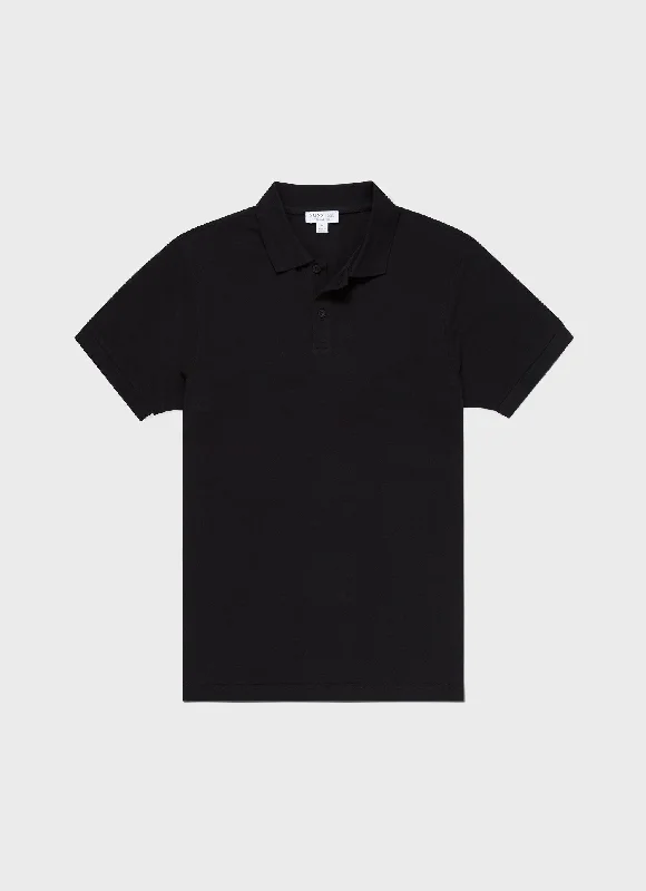 Men's Shirts with Bow TiesMen's Piqué Polo Shirt in Black