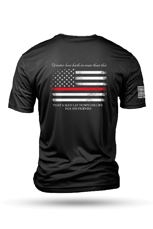 Men's Shirts with Roll-Up SleevesThin Red Line - Moisture Wicking T-Shirt