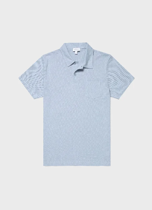 Men's Shirts with Logo EmbossmentsMen's Riviera Polo Shirt in Smoke Blue