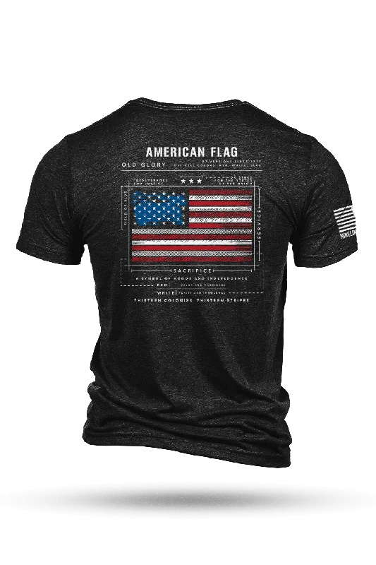 Elegant Men's Dress ShirtsAmerican Flag Schematic - T-Shirt